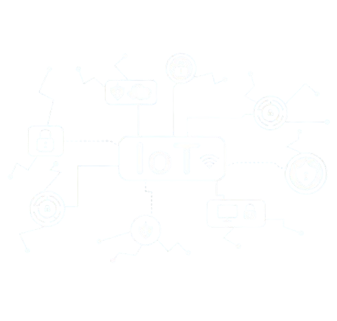 Illustration of IoT (Internet of Things) devices and connectivity, showcasing smart technology and interconnected solutions for businesses.