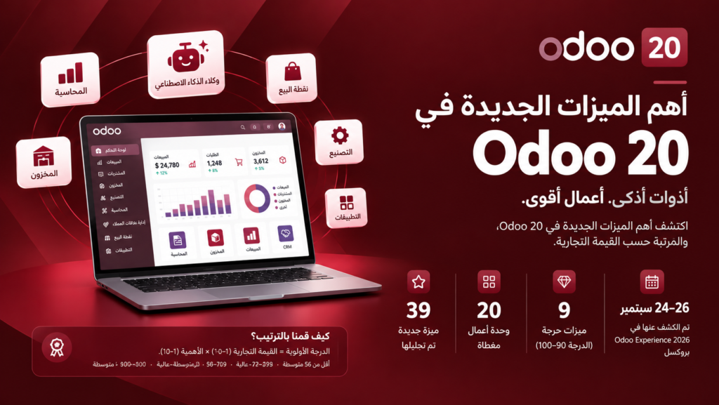 أبرز 20 ميزة جديدة في Odoo