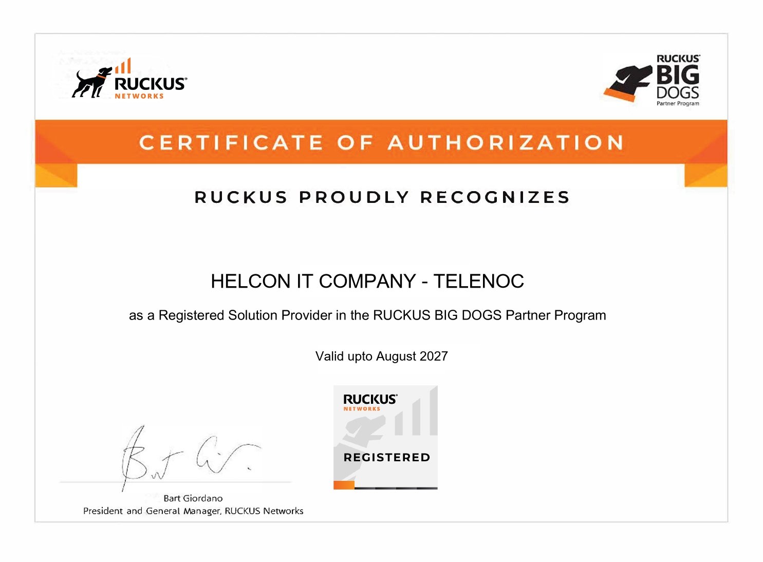 Telenoc is certified Ruckus partner in KSA offering Access Points and wireless networking solutions.